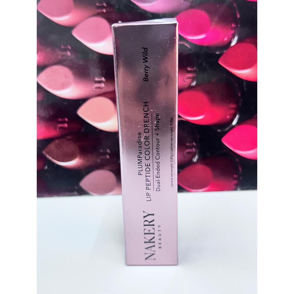 Nakery Beauty PLUMParadise Lip Peptide Color Drench Berry Wild Dual-Ended Liner